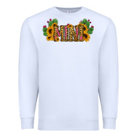 White Cactus Leopard Sunflower Mama and Mini Set Premium Sweatshirt - Jasminsmagicworld