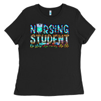 Black Nursing Student No Sleep No Money No Life Ladies Tee - CowhideDigitalArt