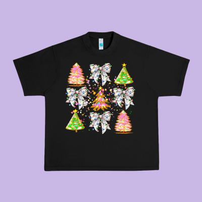 Christmas Trees And Bow Urban Heavy Tee Designed By Cowhidedigitalart