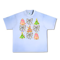 Grape Ice Christmas Trees And Bow Urban Heavy Tee - CowhideDigitalArt