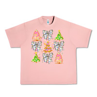 Salmon Christmas Trees And Bow Urban Heavy Tee - CowhideDigitalArt