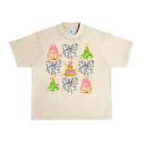Sandshell Christmas Trees And Bow Urban Heavy Tee - CowhideDigitalArt