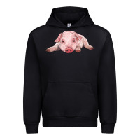 Black baby pig Urban Hoodie - RanaPortraitStore