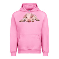 Fuchsia Pink baby pig Urban Hoodie - RanaPortraitStore