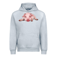 Heather Grey baby pig Urban Hoodie - RanaPortraitStore