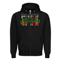 Black merry christmas tx texas Zipper Hoodie - Jasminsmagicworld