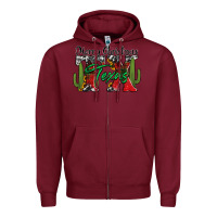 Burgundy merry christmas tx texas Zipper Hoodie - Jasminsmagicworld