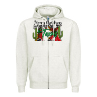 Oatmeal Heather merry christmas tx texas Zipper Hoodie - Jasminsmagicworld