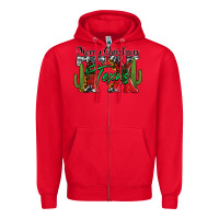 Red merry christmas tx texas Zipper Hoodie - Jasminsmagicworld