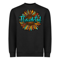 Black thankful sunflower Heavyweight Sweatshirt - RanaPortraitStore
