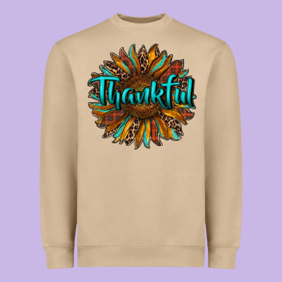 Thankful Sunflower Heavyweight Sweatshirt Designed By Ranaportraitstore