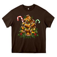 Chocolate Brown football tree christmas Heavy Core Tee - RanaPortraitStore