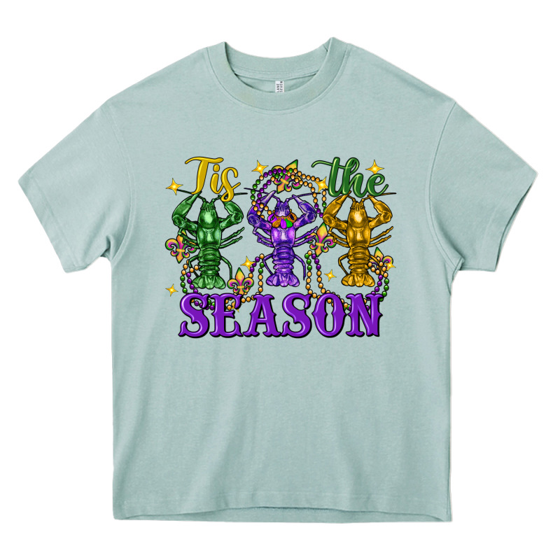 Tis The Season Crawfish Mardi Gras Heavy Core Tee by FaDigitalArtStudio | Teevron