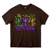 Chocolate Brown Tis the season crawfish Mardi Gras Heavy Core Tee - FaDigitalArtStudio