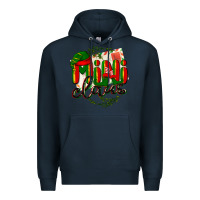 Navy mini claus christmas Premium Hoodie - BarkalooDesign