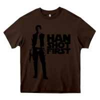 Chocolate Brown han shot first Heavy Core Tee - linhVisuals