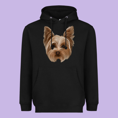 Yorkie Heavyweight Hoodie Designed By Jasminsmagicworld