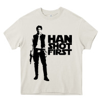 Cream han shot first Heavy Core Tee - linhVisuals