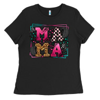 Black Racing leopard frame mama Mother's Day Ladies Tee - LillyAllenDesigns