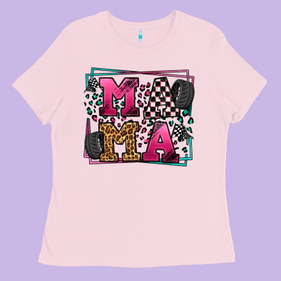 Racing Leopard Frame Mama Mother's Day Ladies Tee Designed By Lillyallendesigns