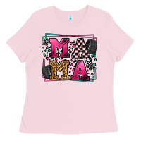 Bubblegum Pink Racing leopard frame mama Mother's Day Ladies Tee - LillyAllenDesigns