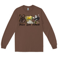 Chestnut peace love ostrich Long Sleeve Tee - LillyAllenDesigns