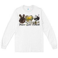 White peace love ostrich Long Sleeve Tee - LillyAllenDesigns