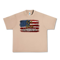 Burro God Bless America Distressed Flag Urban Heavy Tee - Jasminsmagicworld