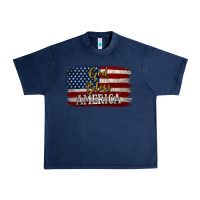 Navy God Bless America Distressed Flag Urban Heavy Tee - Jasminsmagicworld