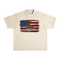 Sandshell God Bless America Distressed Flag Urban Heavy Tee - Jasminsmagicworld