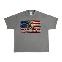 Tornado God Bless America Distressed Flag Urban Heavy Tee - Jasminsmagicworld