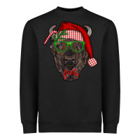 Black christmas bison Heavyweight Sweatshirt - RanaPortraitStore