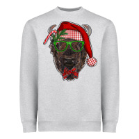 Heather Grey christmas bison Heavyweight Sweatshirt - RanaPortraitStore