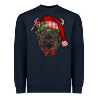 Navy christmas bison Heavyweight Sweatshirt - RanaPortraitStore