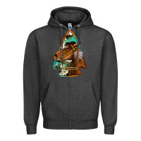 Charcoal Heather horse arrowhead Zipper Hoodie - Jasminsmagicworld