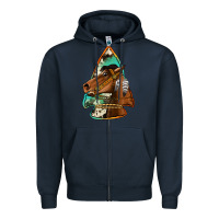 Navy horse arrowhead Zipper Hoodie - Jasminsmagicworld