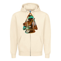 Sandshell horse arrowhead Zipper Hoodie - Jasminsmagicworld