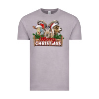 Vintage Zinc Merry Christmas Goats Vintage Tee - LillyAllenDesigns