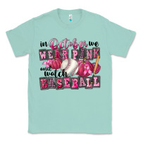 Seafoam In October We Wear Pink And Watch Baseball Classic Tee - FaDigitalArtStudio