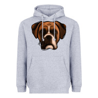 Heather Grey Boxer Heavyweight Hoodie - Jasminsmagicworld