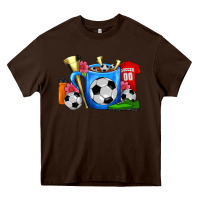 Chocolate Brown Soccer Coffee Mug Heavy Core Tee - FaDigitalArtStudio