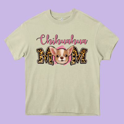 Chihuahua Mom Heavy Core Tee Designed By Jasminsmagicworld