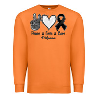 Carrot Peace Love Cure Melanoma Cancer Premium Sweatshirt - Jasminsmagicworld