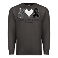 Smoke Peace Love Cure Melanoma Cancer Premium Sweatshirt - Jasminsmagicworld