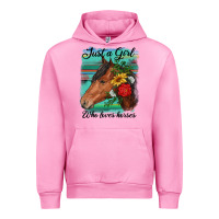Fuchsia Pink just a girl who loves horseshoe Urban Hoodie - RanaPortraitStore