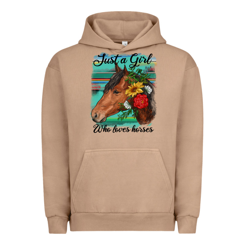 Just A Girl Who Loves Horseshoe Urban Hoodie by RanaPortraitStore | Teevron