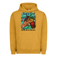 Pigment Peanut Butter just a girl who loves horseshoe Urban Hoodie - RanaPortraitStore