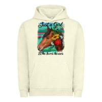 Pigment Pistachio just a girl who loves horseshoe Urban Hoodie - RanaPortraitStore