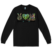 Black Peace Love Sloths Long Sleeve Tee - LillyAllenDesigns