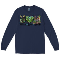 Navy Peace Love Sloths Long Sleeve Tee - LillyAllenDesigns